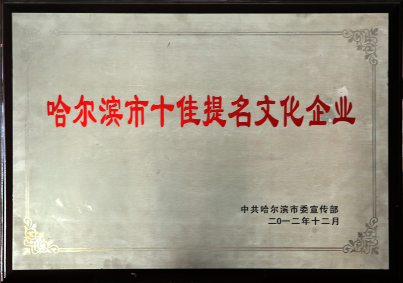 哈爾濱市十佳提名文化企業